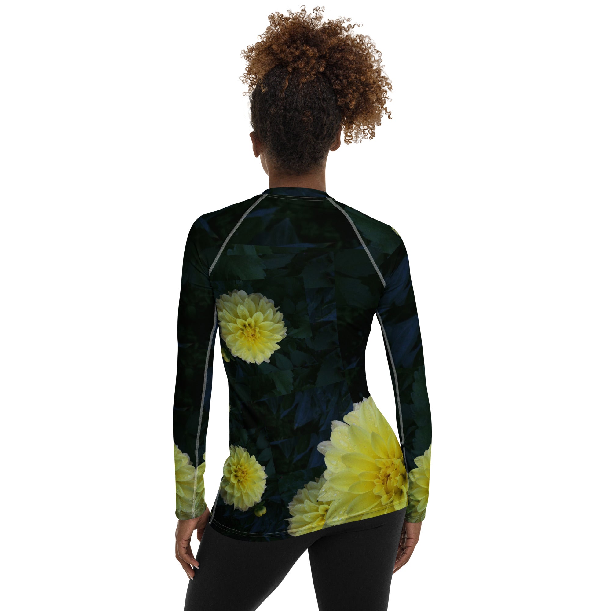 printed-activewear-top-rashguard-workout-top-women-lemon-dahlias-wickedyo 9